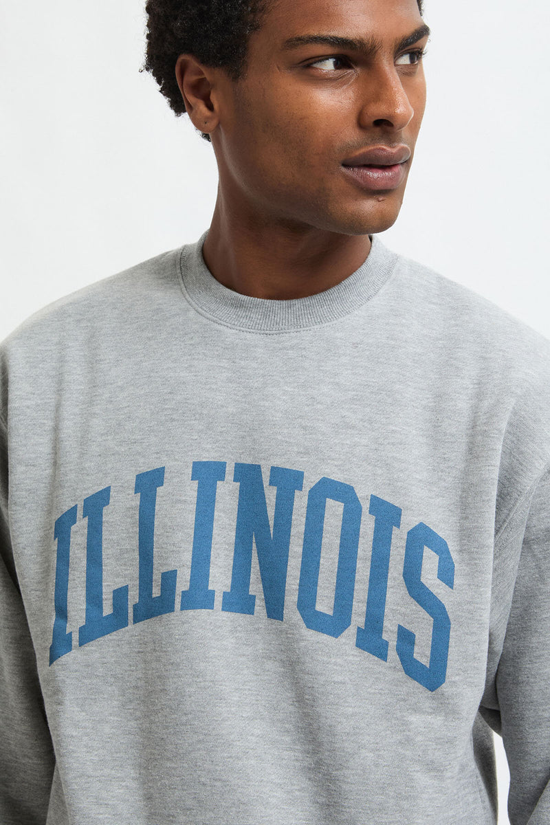 Felpa con stampa Illinois