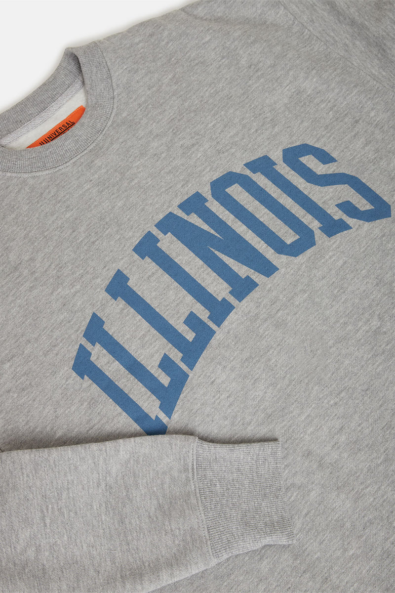 Felpa con stampa Illinois