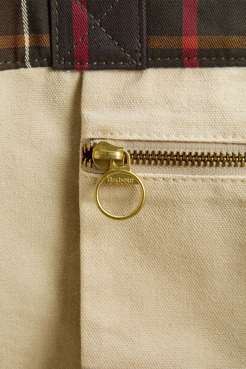 Borsa tote Telfield in tartan Barbour