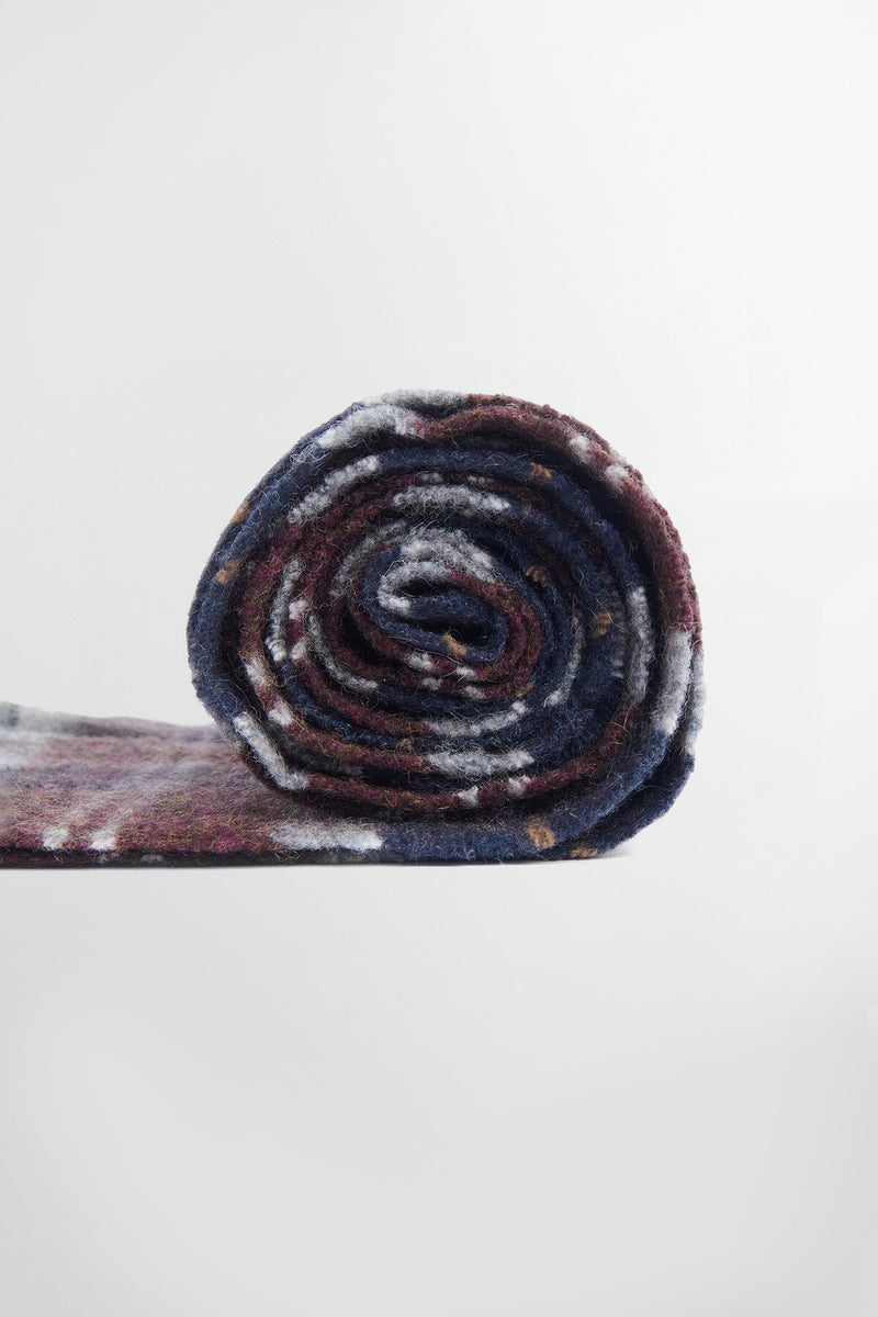 Sciarpa con motivo tartan in lana d’agnello