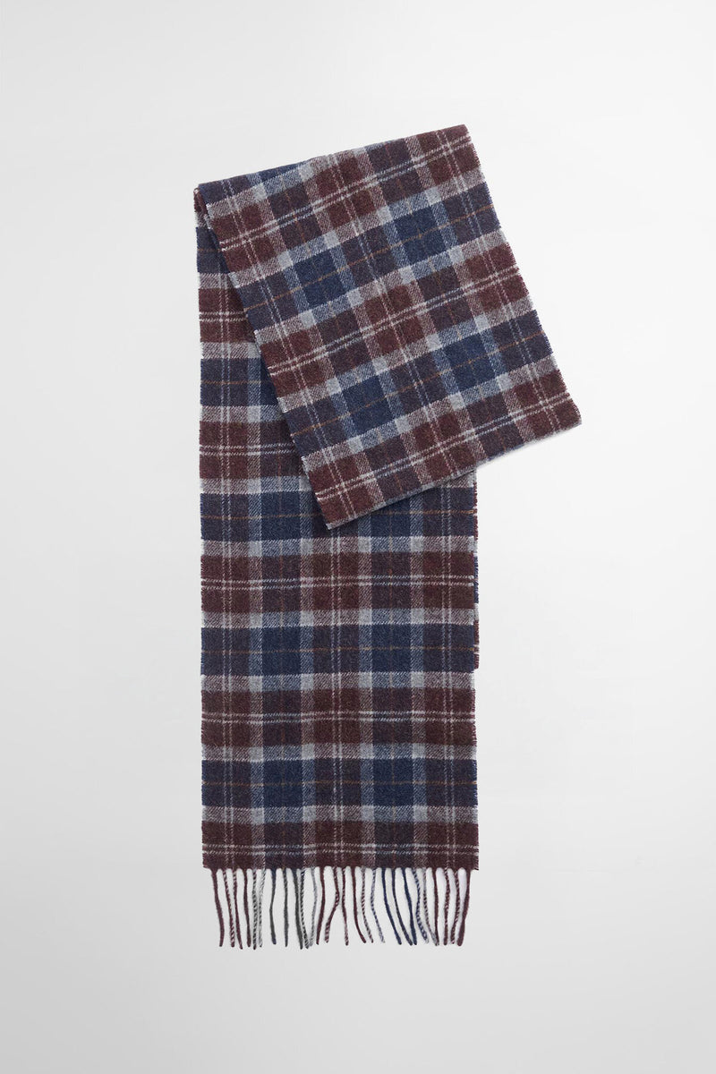 Sciarpa con motivo tartan in lana d’agnello