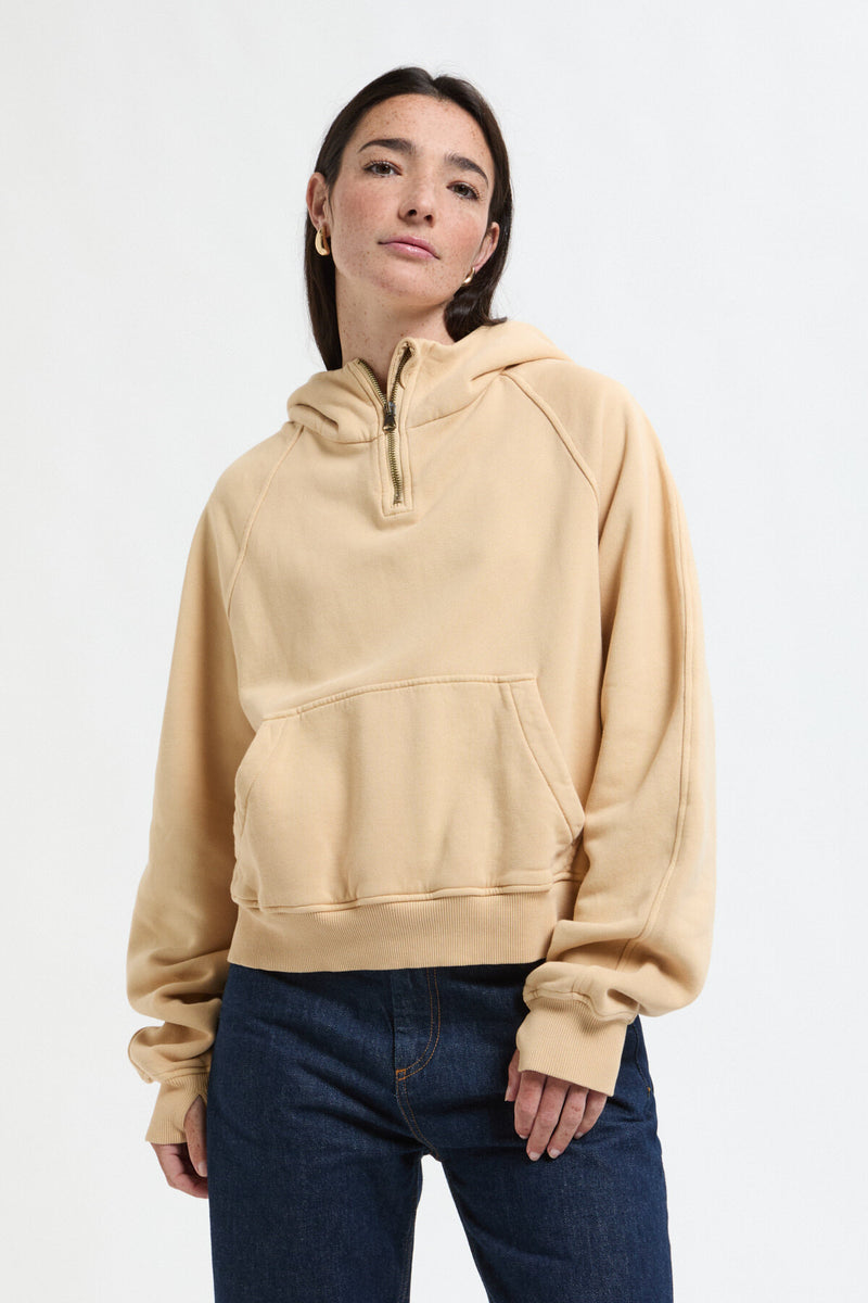 Felpa cotone cropped