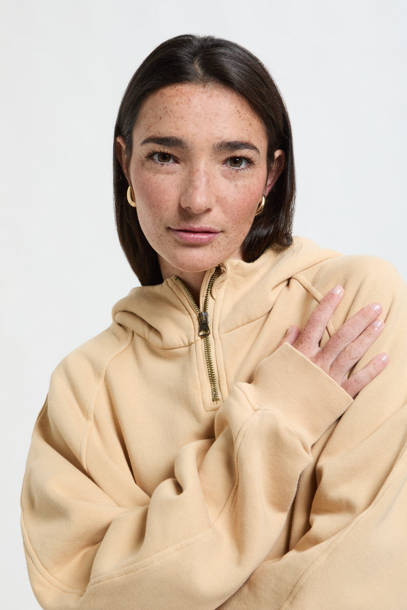 Felpa cotone cropped