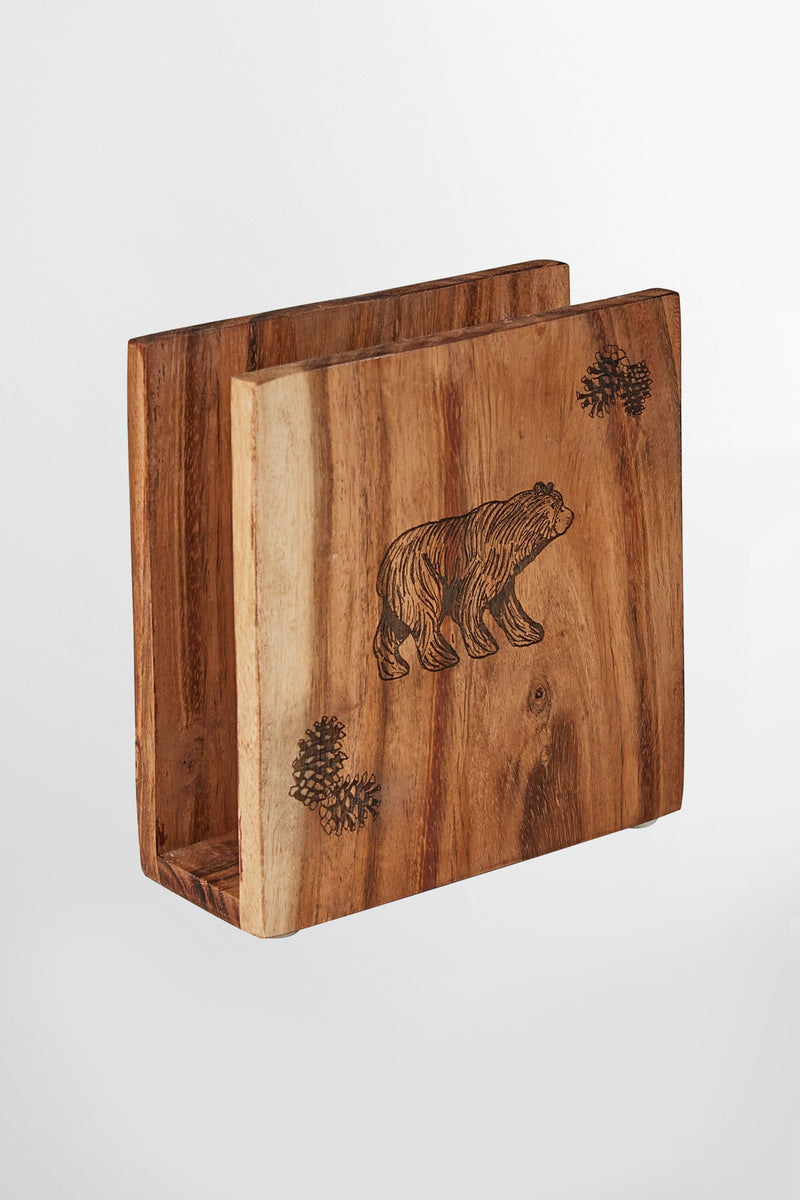 Porta tovaglioli in legno rustico