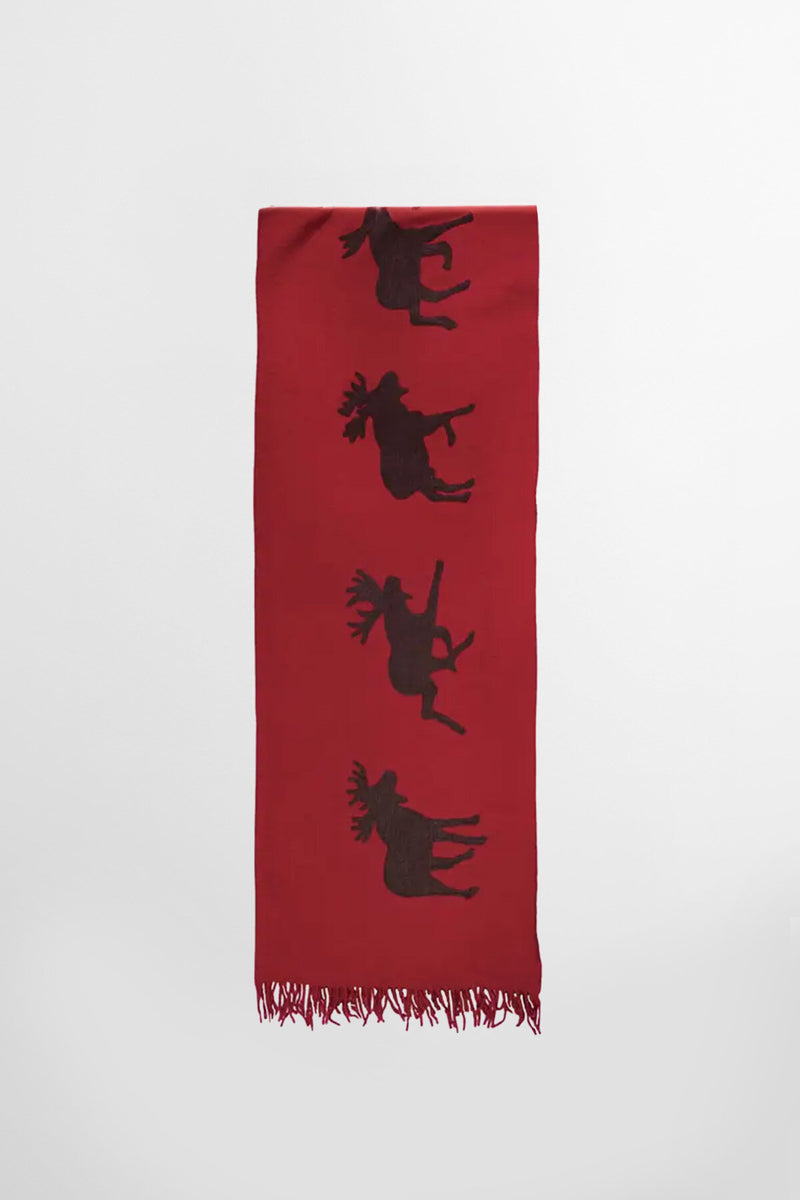 Coperta in lana ricamata Moose on the Moove