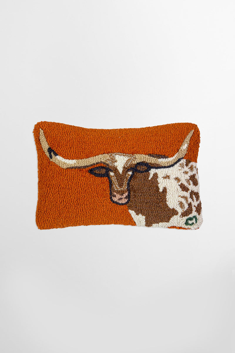 Cuscino Ricamato a Mano Longhorn