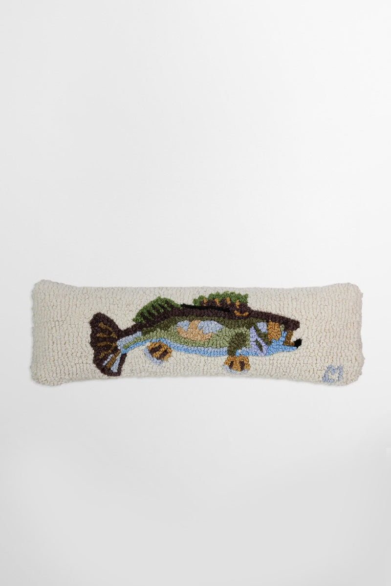 Cuscino Ricamato a Mano Walleye Fish