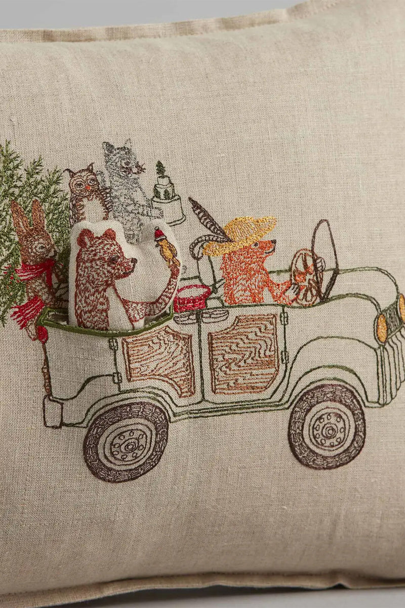 Cuscino tascabile Christmas Tree Car