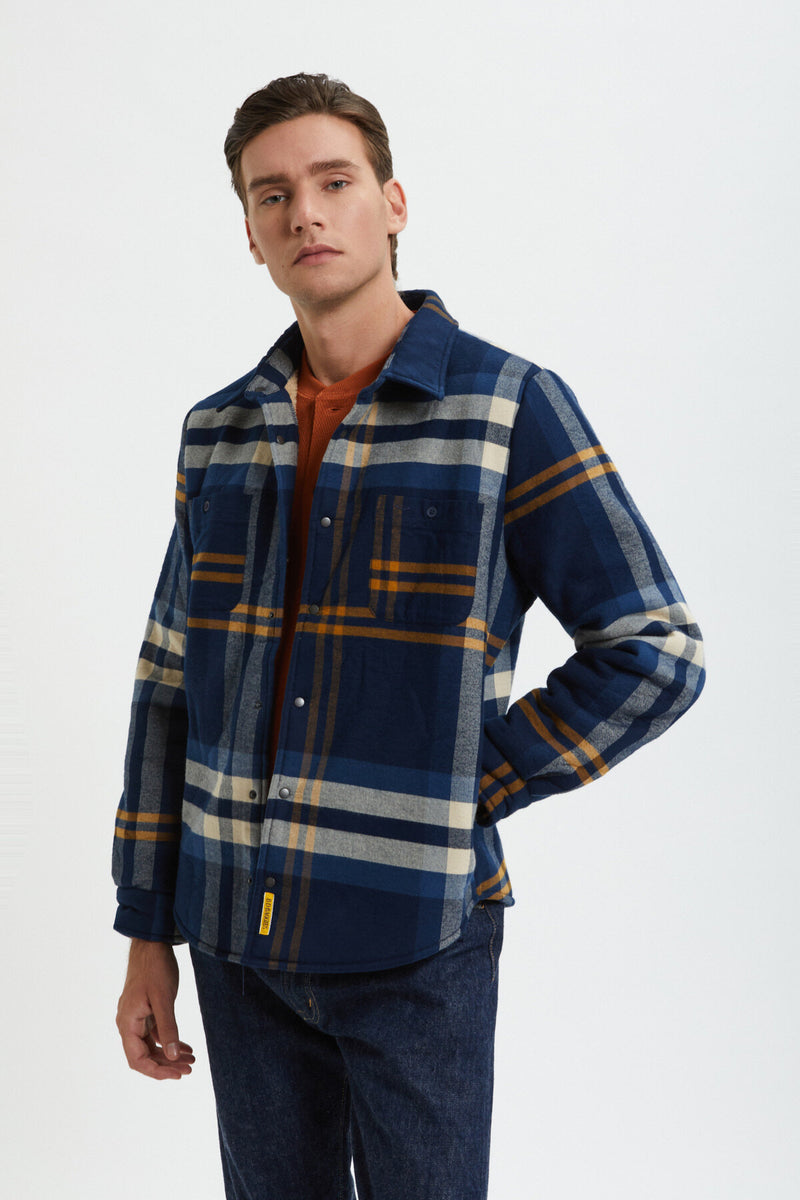 Overshirt Madras in Sherpa