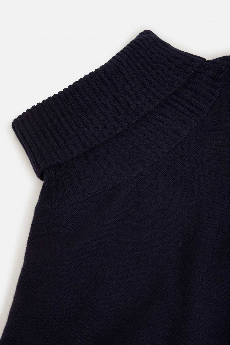 Ma'ry'ya maglia a collo alto in lana blu navy