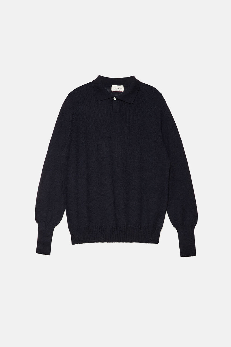 Polo in lana a maniche lunghe