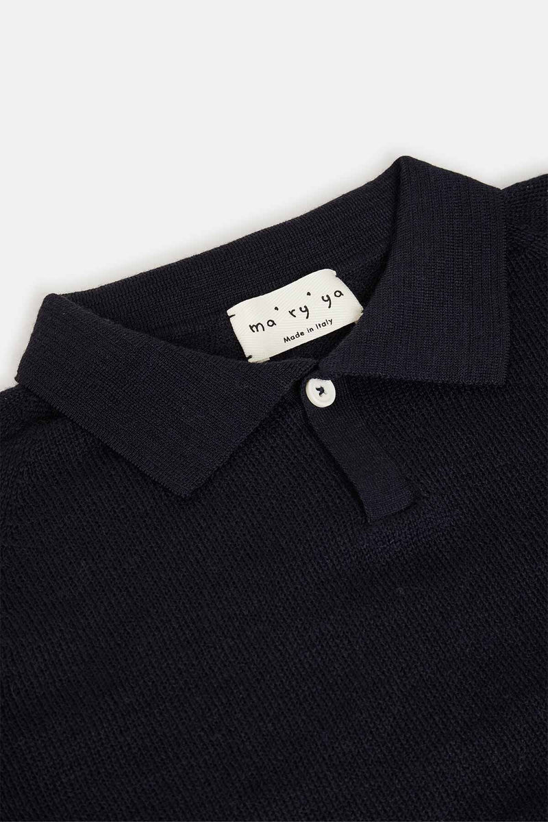 Polo in lana a maniche lunghe