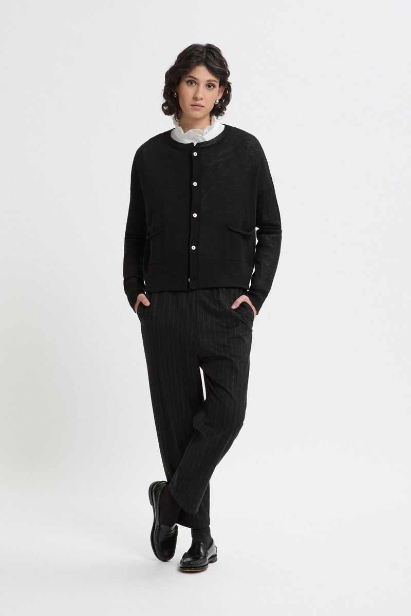 Cardigan Jaw leggero a girocollo