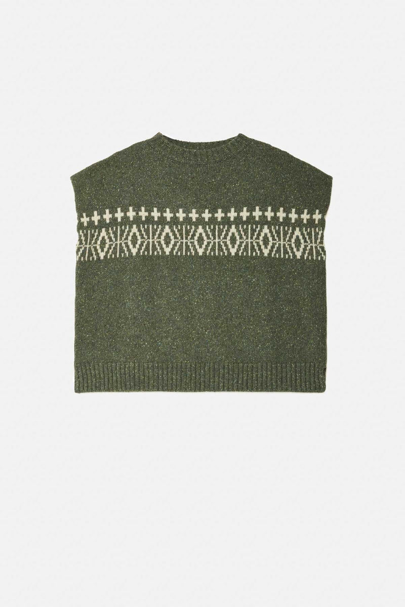 Gilet con motivo jacquard