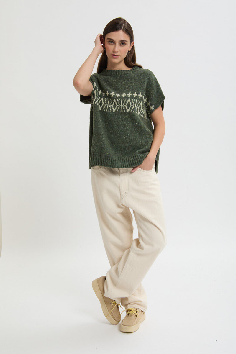 Gilet con motivo jacquard