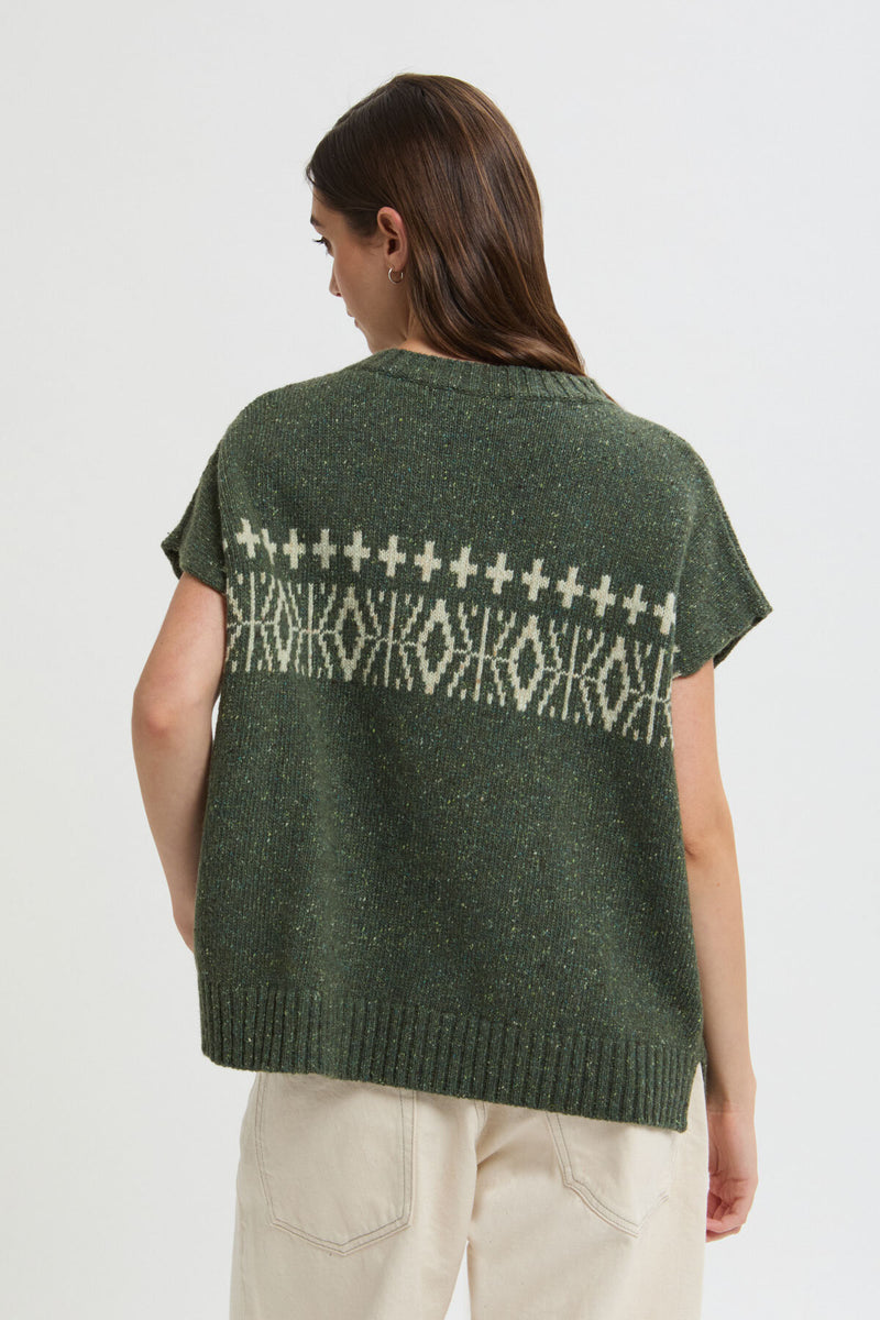 Gilet con motivo jacquard