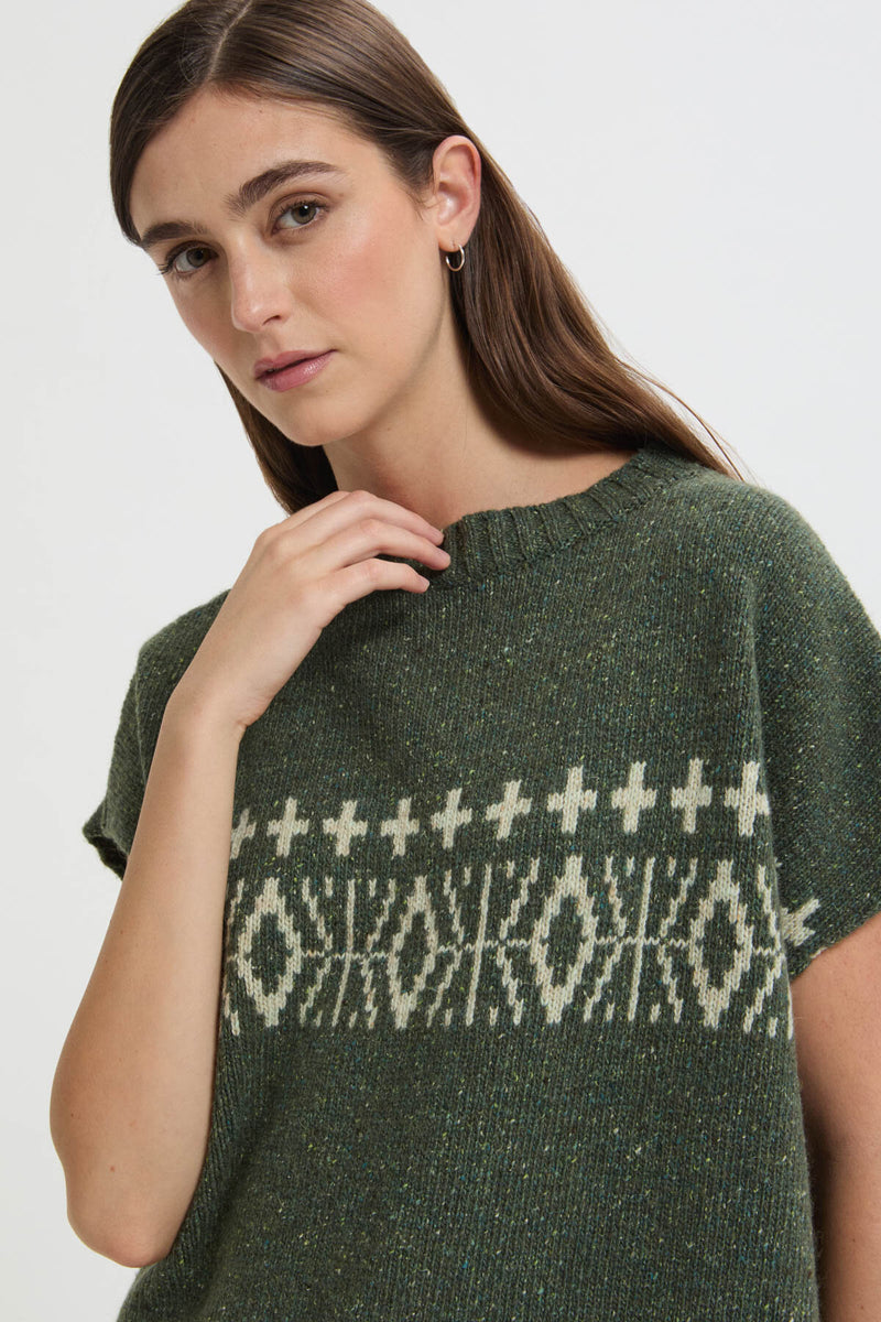 Gilet con motivo jacquard