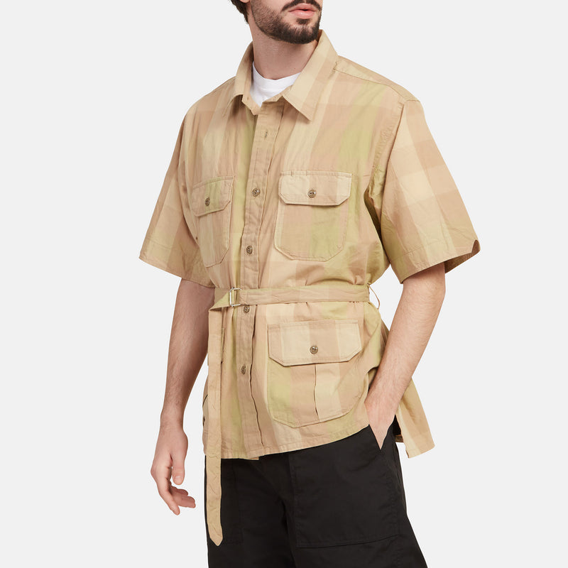 Short-sleeved check shirt