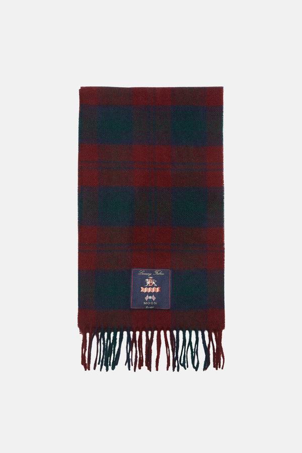 Check wool scarf