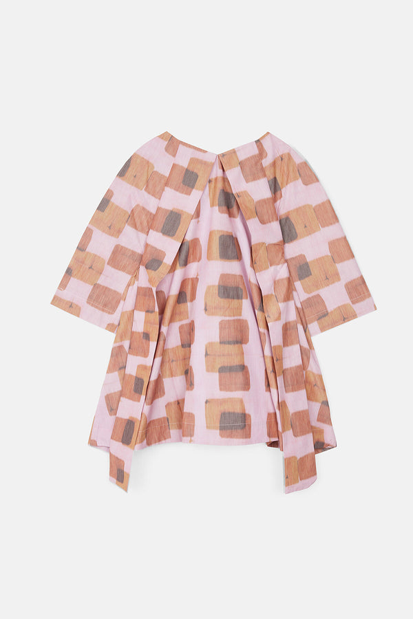 Flux blouse with geometric print