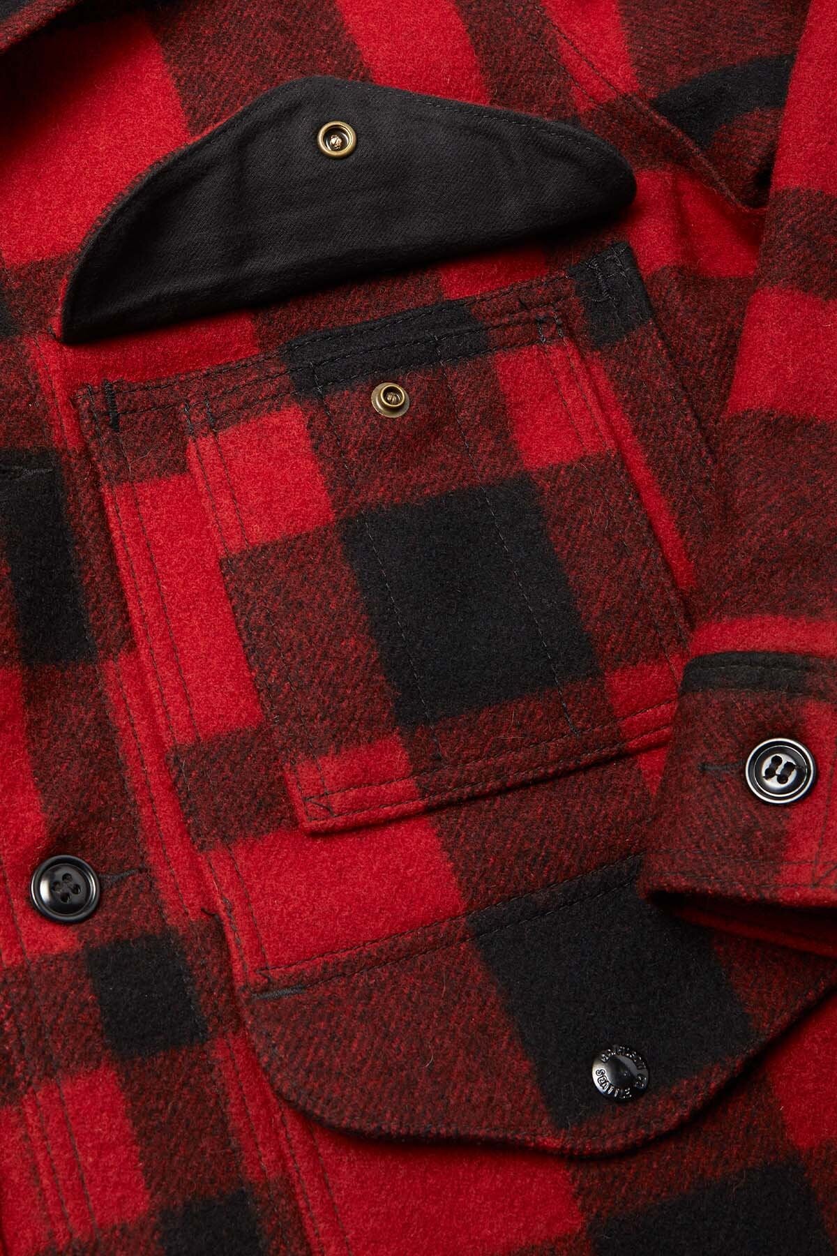 MACKINAW WOOL CRUISER JACKET Red black plaid by Filson Man Men WP Store