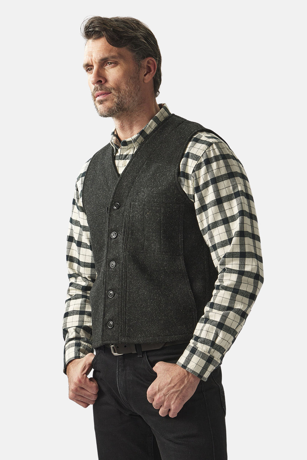 【FILSON】MACKINAW WOOL VEST Mackinaw wool vest by Filson | Charcoal (Grey)