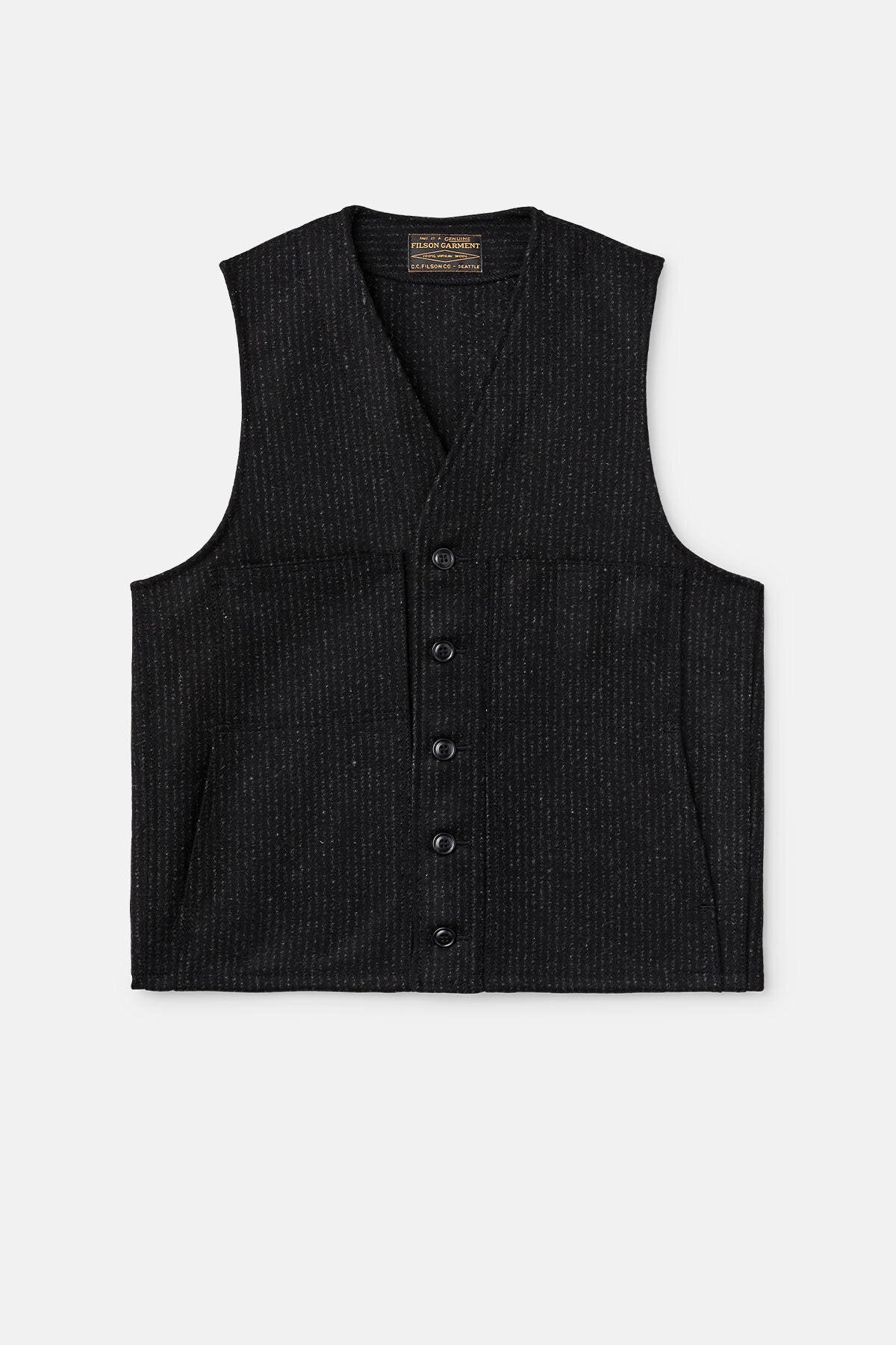 Filson Man MACKINAW WOOL VEST Charcoal | Uomo | WP Store