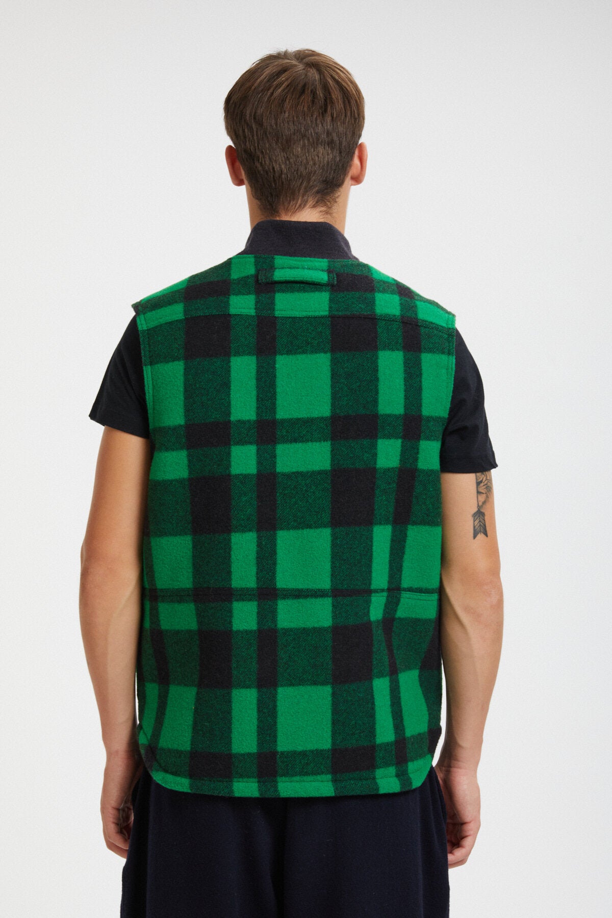 Filson Man LINED MACKINAW WOOL WORK VEST Acid green / black