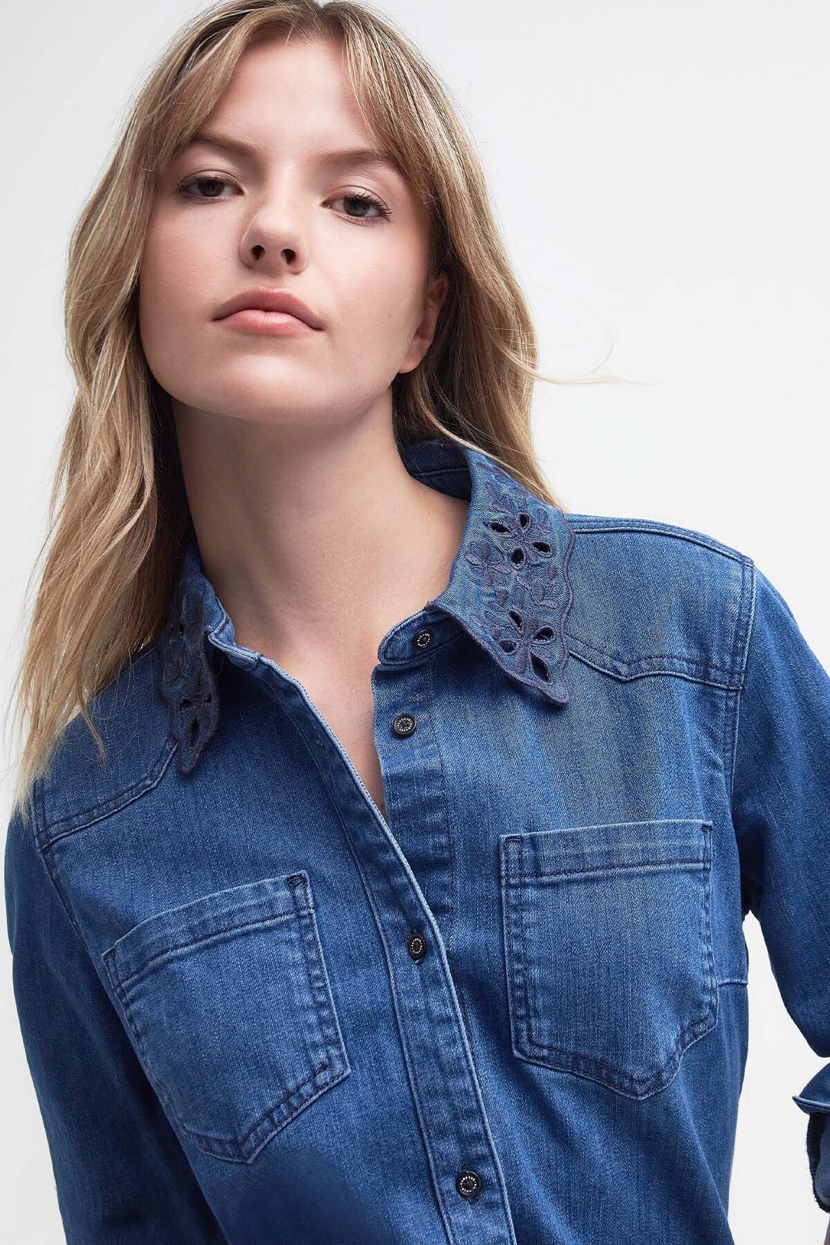 Longfield Denim Shirt Authentic wash by Barbour Lady Women WP Store