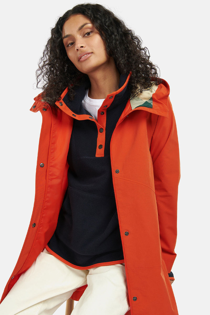 Barbour jacket hot sale womens Orange