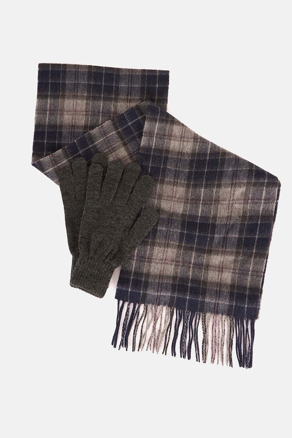 Set regalo sciarpa e guanti Tartan