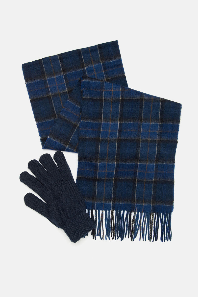 Set regalo sciarpa e guanti Tartan