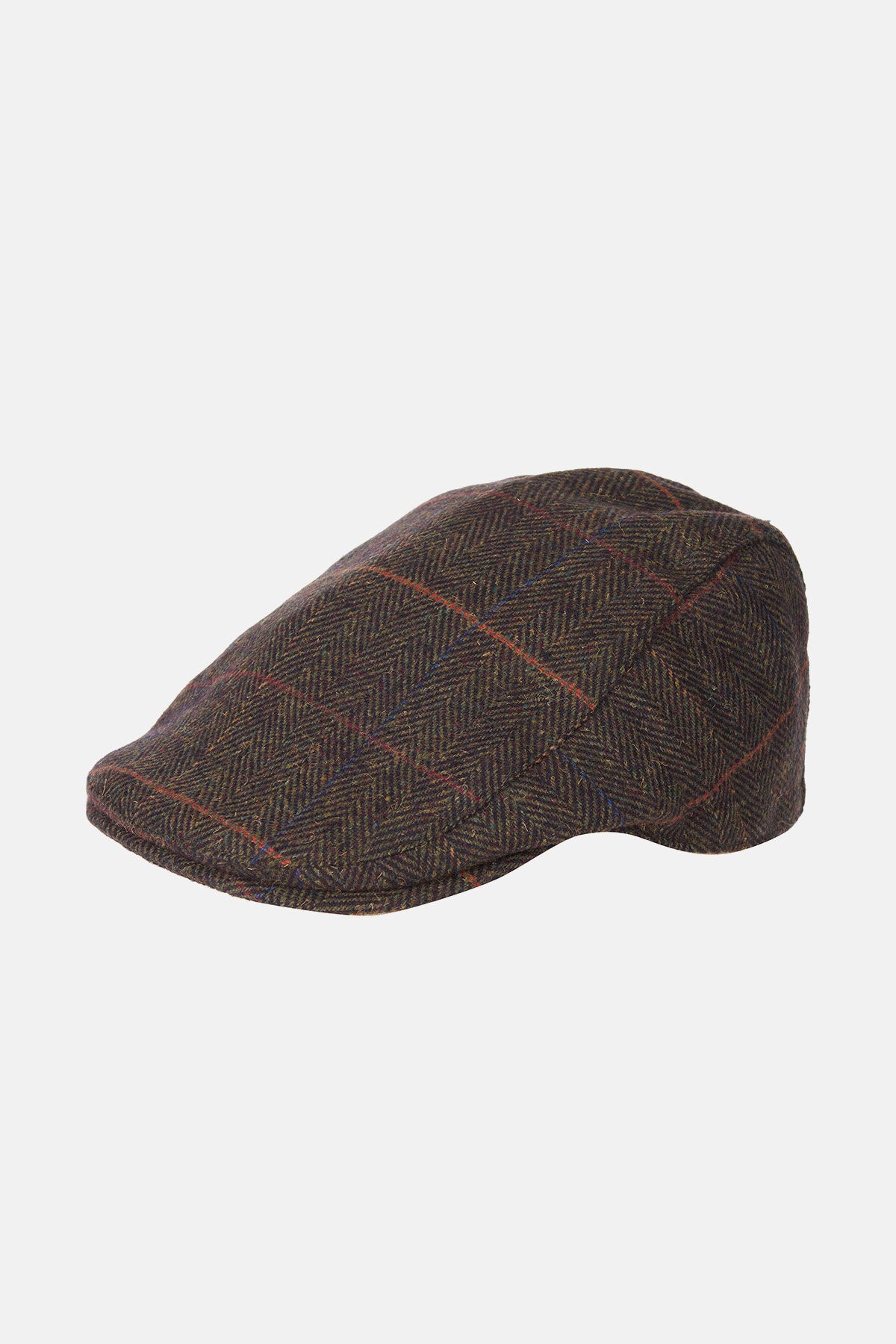Basco Scozzese Itzu A Quadri | Cappello Flat Da Uomo In Finta Pelle