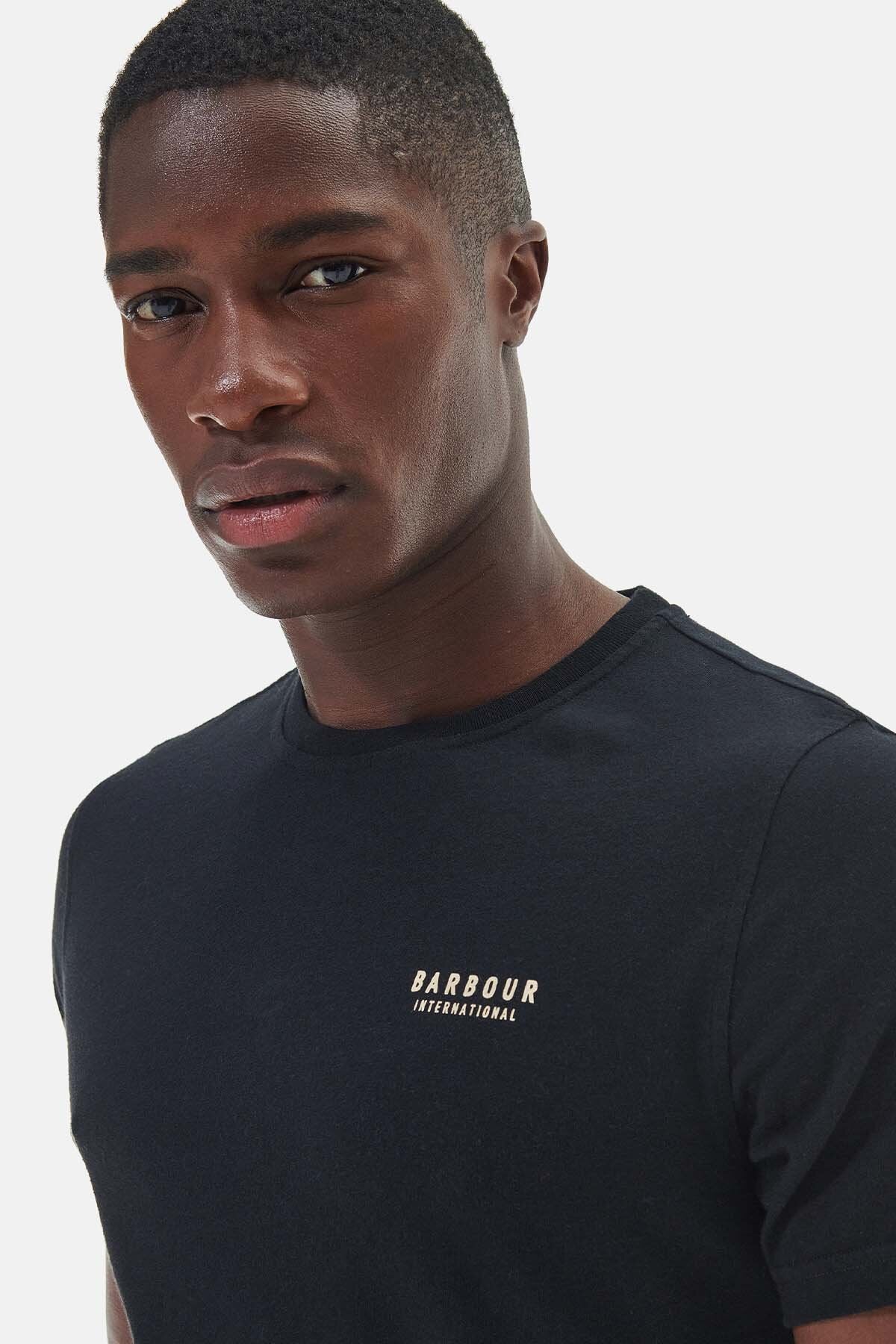 Barbour t-shirt with international logo on sale