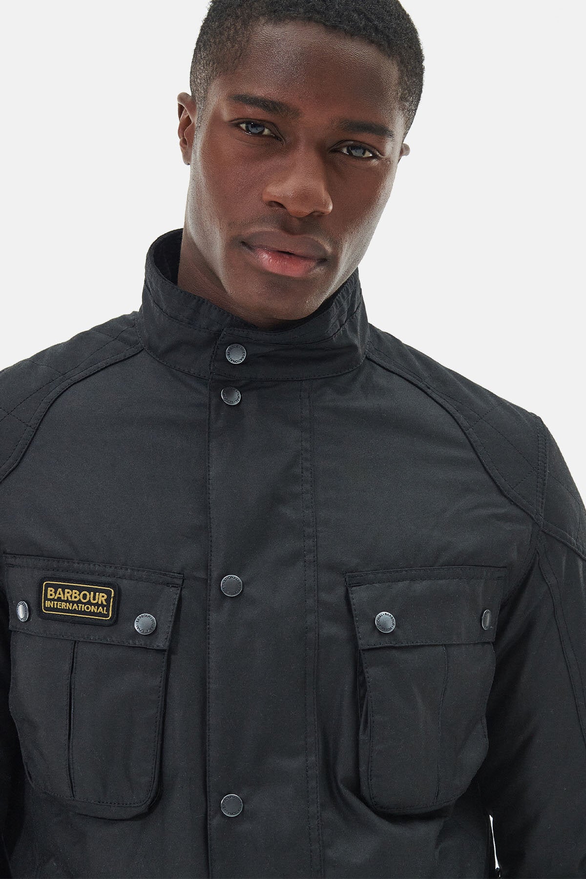 Barbour International Giacca cerata Winter Lockseam Black | Uomo