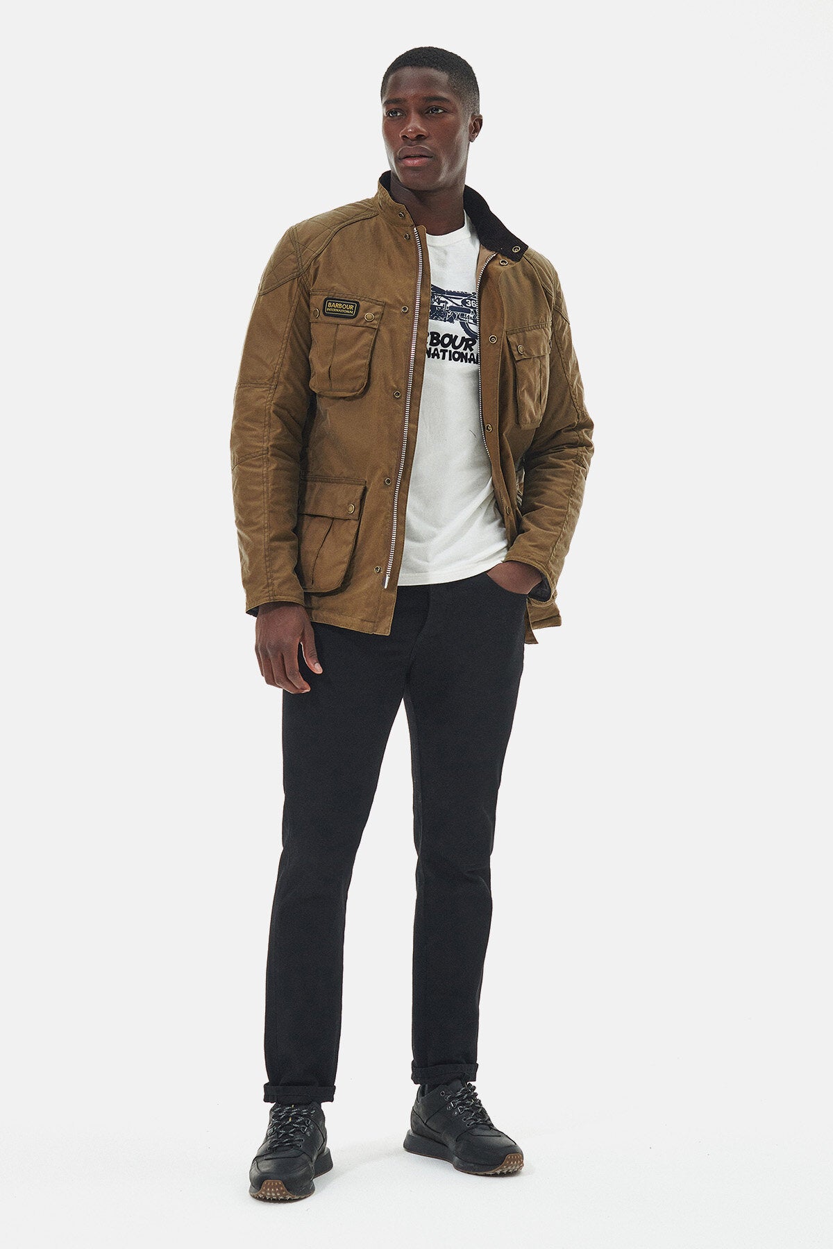 Winter Lockseam Wax Jacket Sand by Barbour International | Men