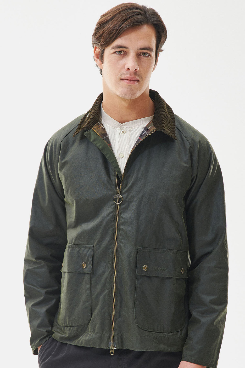 Barbour Giacca cerata corta Bedale Fern Men WP Store