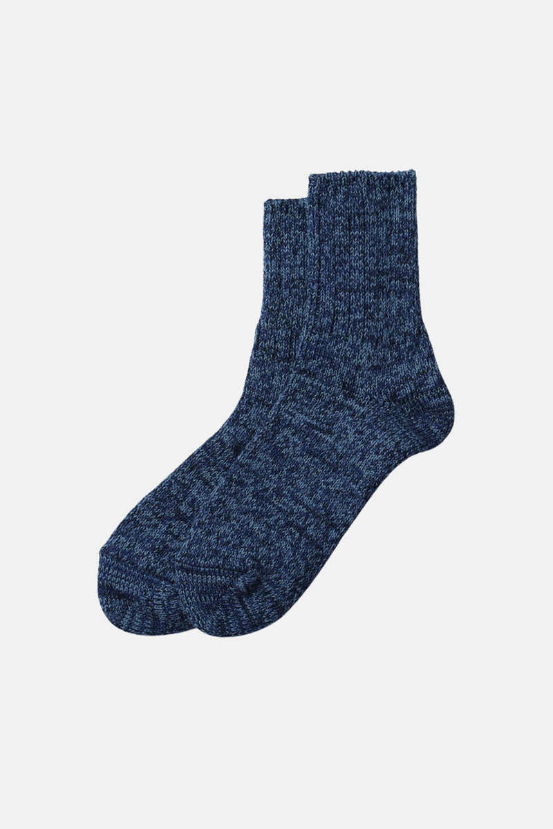 Medium length blue socks