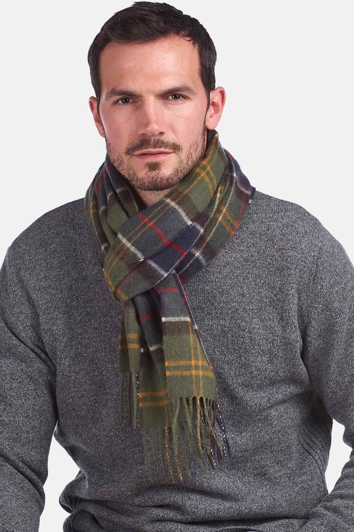 Barbour Sciarpa Scozzese Rossa Barbour Sciarpa Tartan Classic Uomo